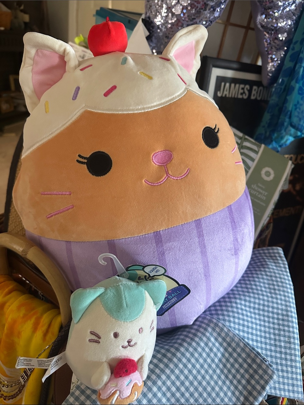 Squishmallows Miriam Cupcake Cat & Anirollz SquishyBall Set - NWT - A GREAT Gift
